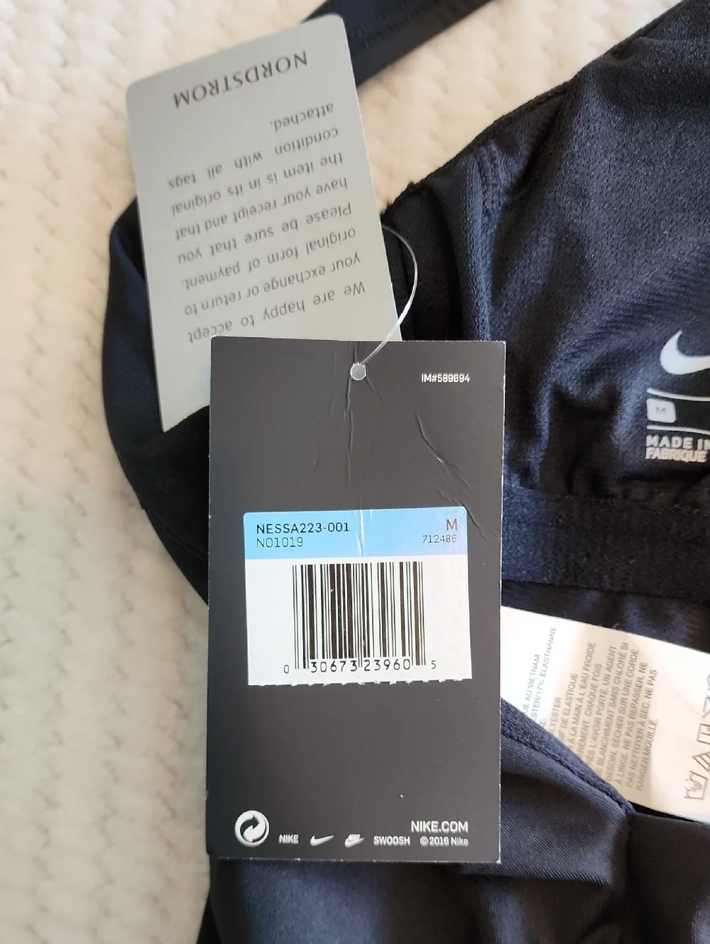 Nike Black Scoop One-Piece Swimsuit Brand New